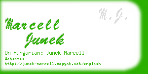 marcell junek business card